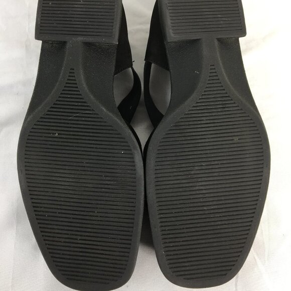 Judith "Rosemary" Black Slip-On Open Toe Flats Size 7.5 EXCELLENT Condition - Picture 8 of 10